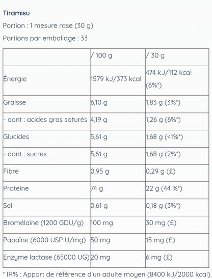 Proteine Pure Whey Pro Sachet individuel 30 g