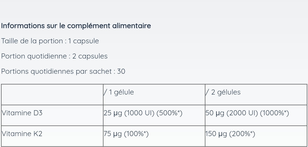 Vitamine D3+K2